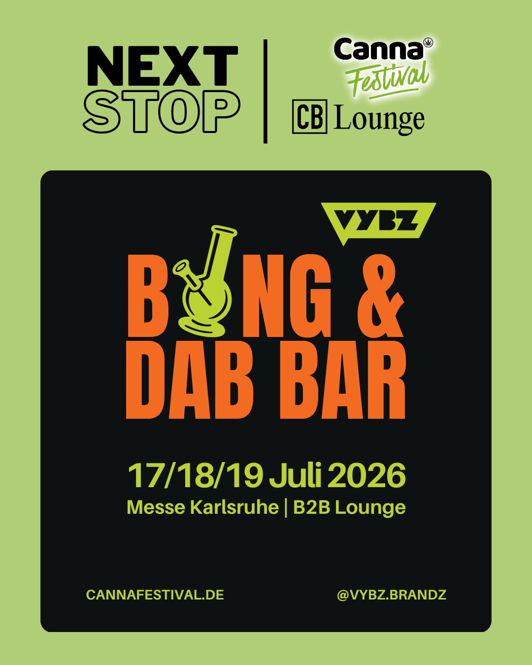 VYBZ Garden at Cannafestival event artwork