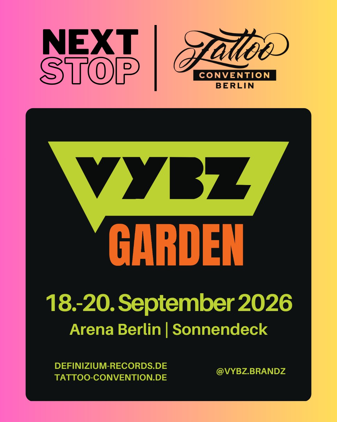 VYBZ Garden at Tattoo Convention Berlin event artwork